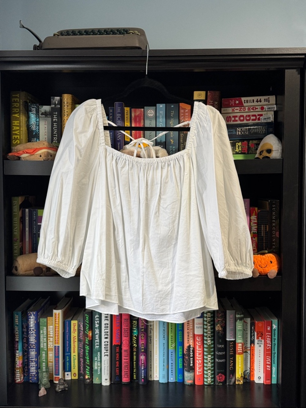 Madewell White Off-Shoulder Peasant Blouse